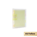 Refillable A5 and B5 spiral notebook with PP cover, shown in pastel cookie blue and plaid impression designs with loose-leaf paper.