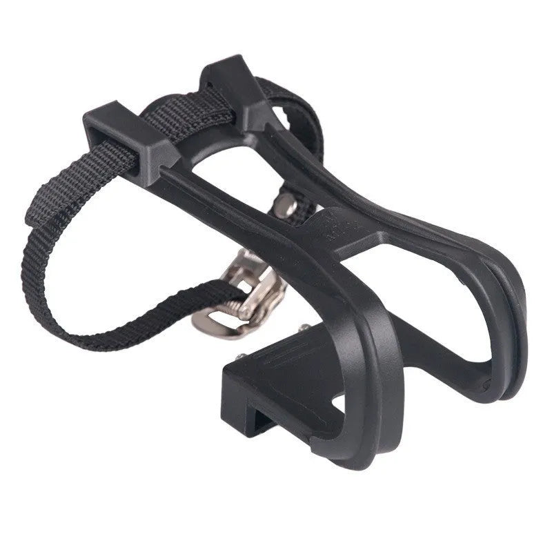 Fitness spinning pedal foot holder rope set with plastic holder, metal lashing, bolts, and flange nuts