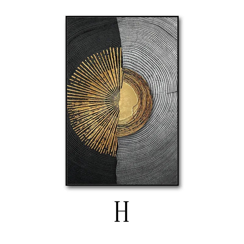 Modern minimalist abstract canvas painting with aluminium alloy frame, available in 50x70cm and 60x80cm sizes.