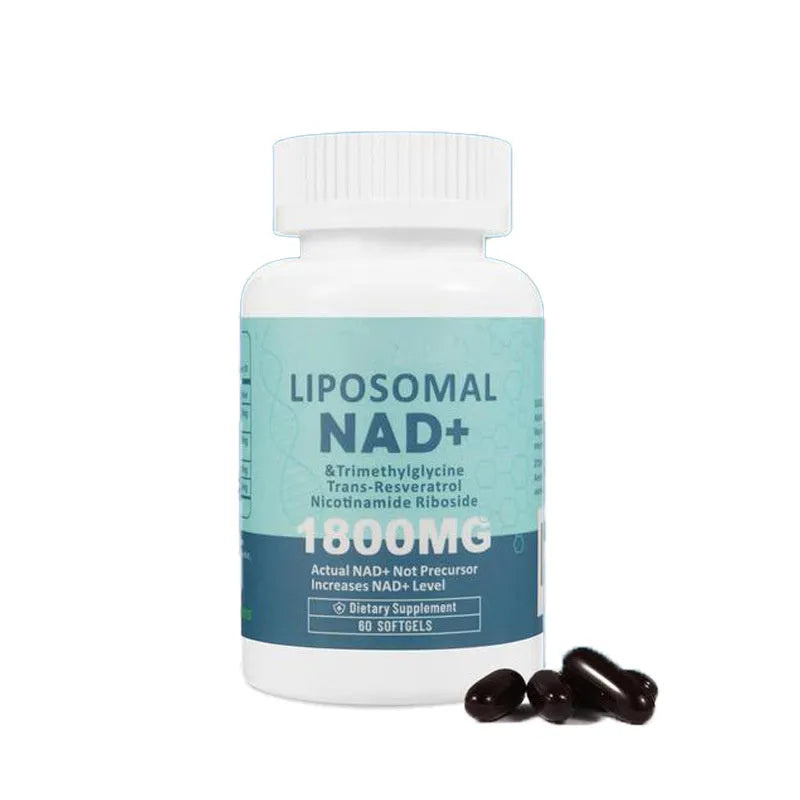 Bottle of NMN dietary supplement capsules with choice of 60 or 120 pieces per container