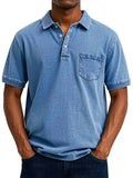 Plus size men's short sleeve polyester shirt in Korean cardigan style with printed design