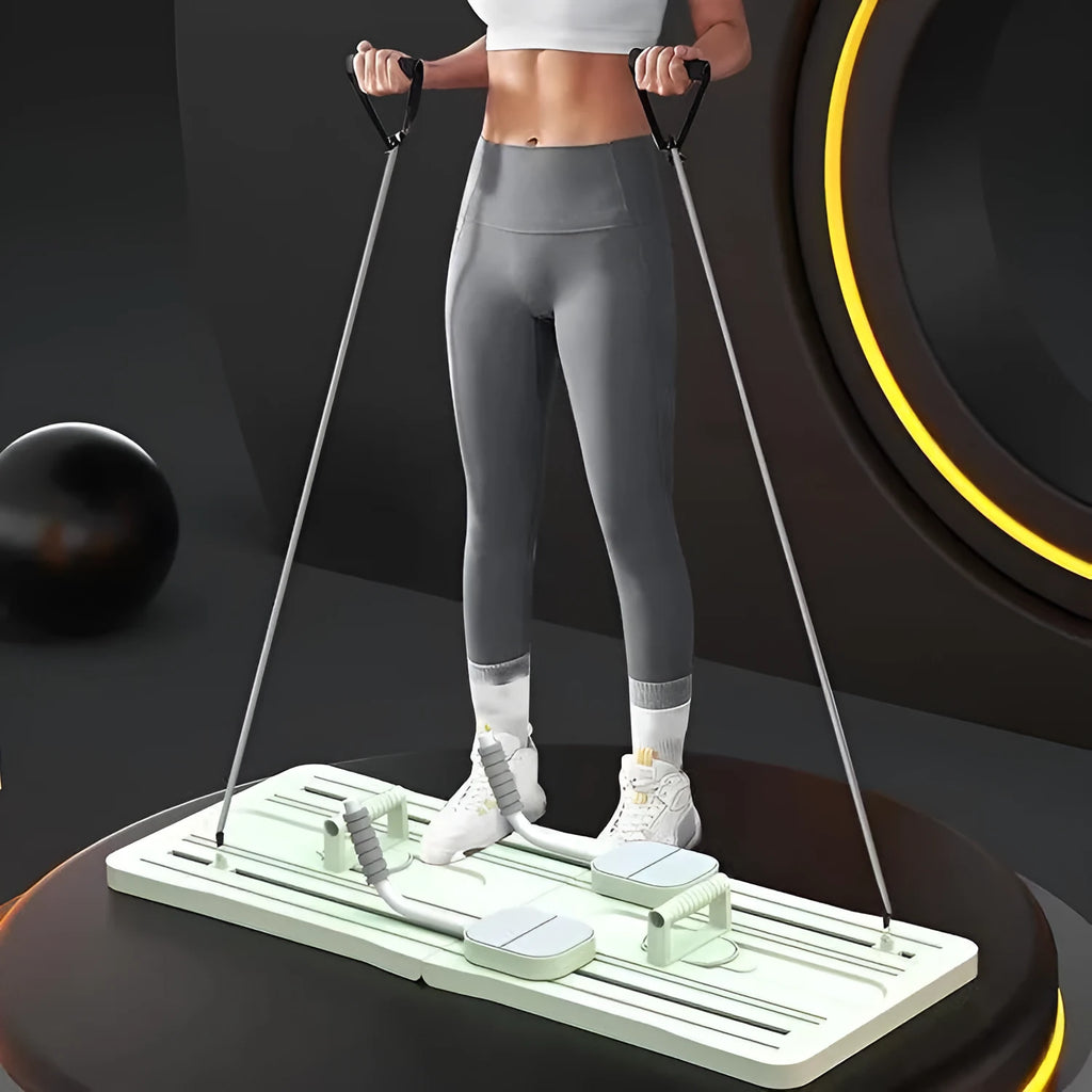 Foldable purple PP supine board for home abdominal fitness training