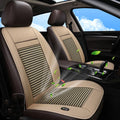 Black ice silk car seat cushion with blowing cooling and massage function on vehicle seat