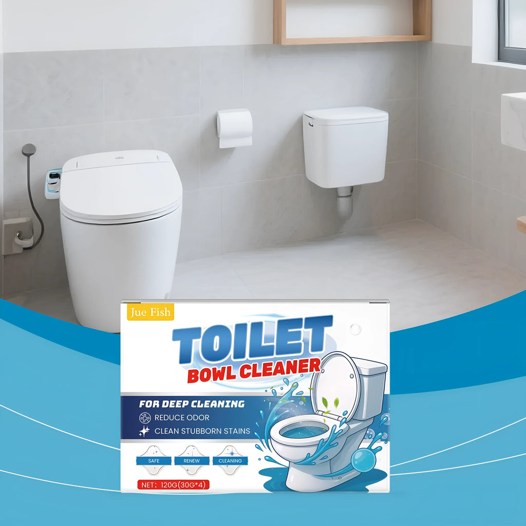 Toilet cleaning powder pack with four individual 30g sachets for urine stain and odour removal