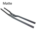 Full carbon fibre mountain bike handlebar, 31.8mm clamp, 580-760mm length, 3K matte or glossy finish, straight or swallow shape