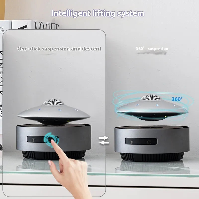 Automatic lifting magnetic levitation Bluetooth speaker with ABS plastic casing in Automatic Lifting Audio colour.
