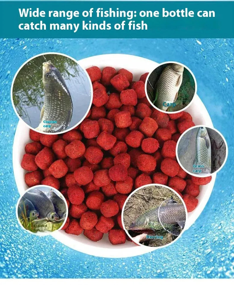 Bottle of lazy particle crucian carp and grass carp bait for freshwater wild fishing