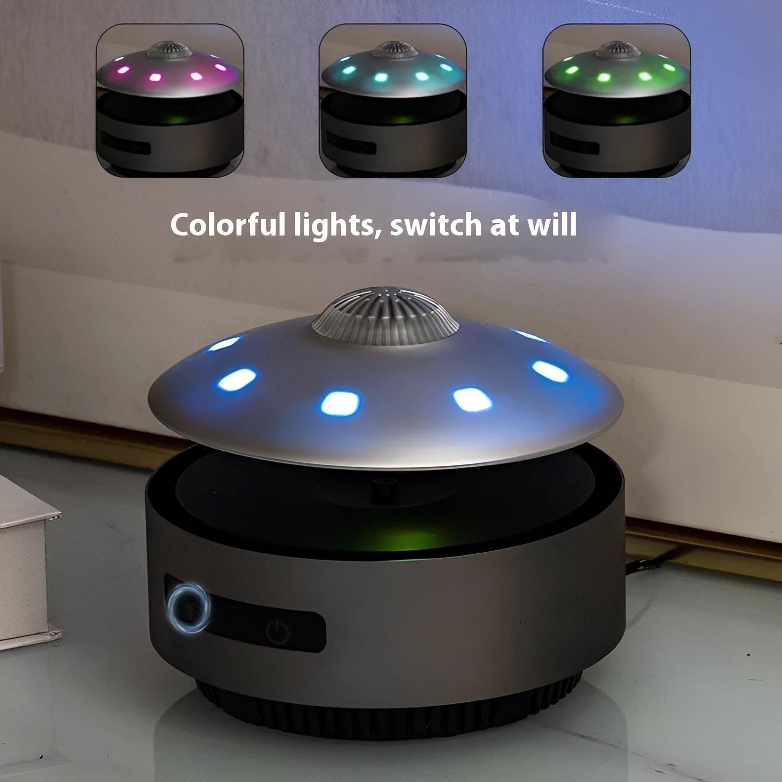 Automatic lifting magnetic levitation Bluetooth speaker with ABS plastic casing in Automatic Lifting Audio colour.