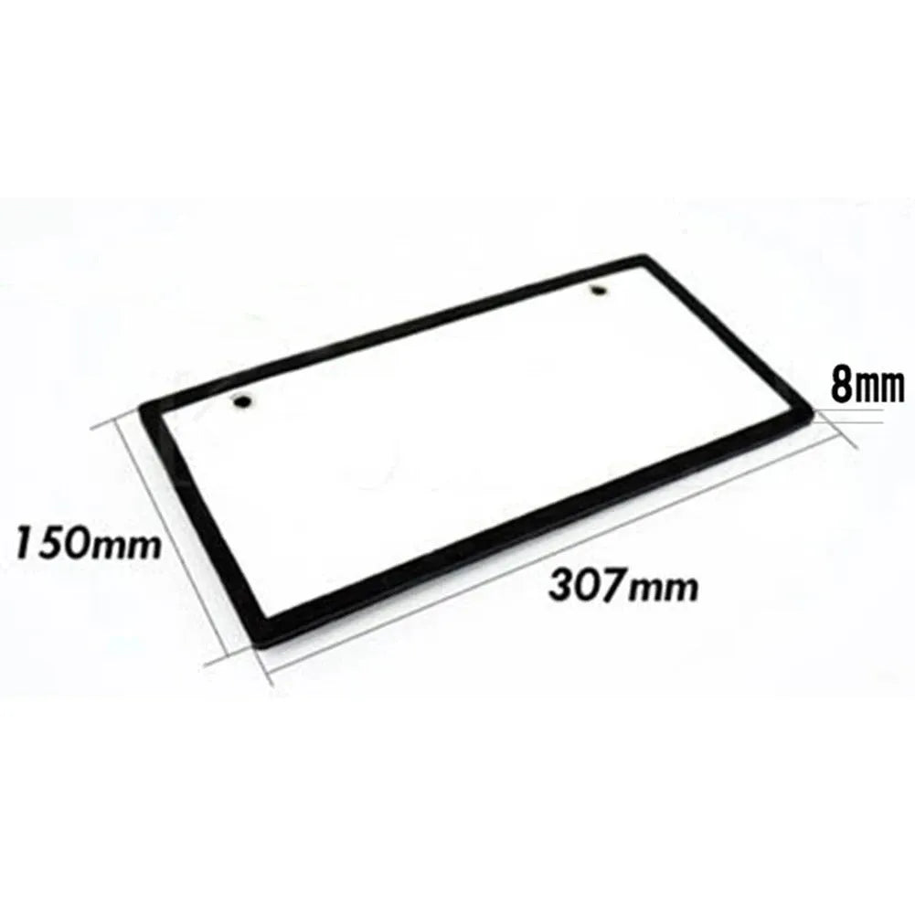 Two white LED truck license plate light bars with plastic housings