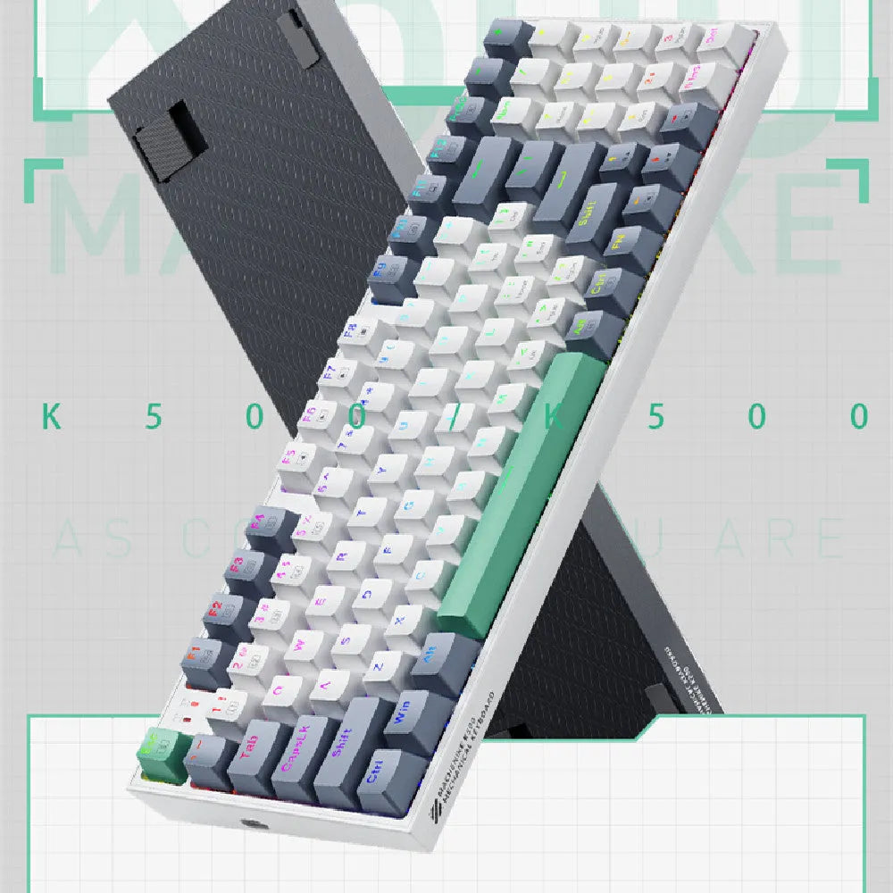 K500 wired mechanical keyboard with 94 keys, RGB backlighting, and 1.5m USB cable