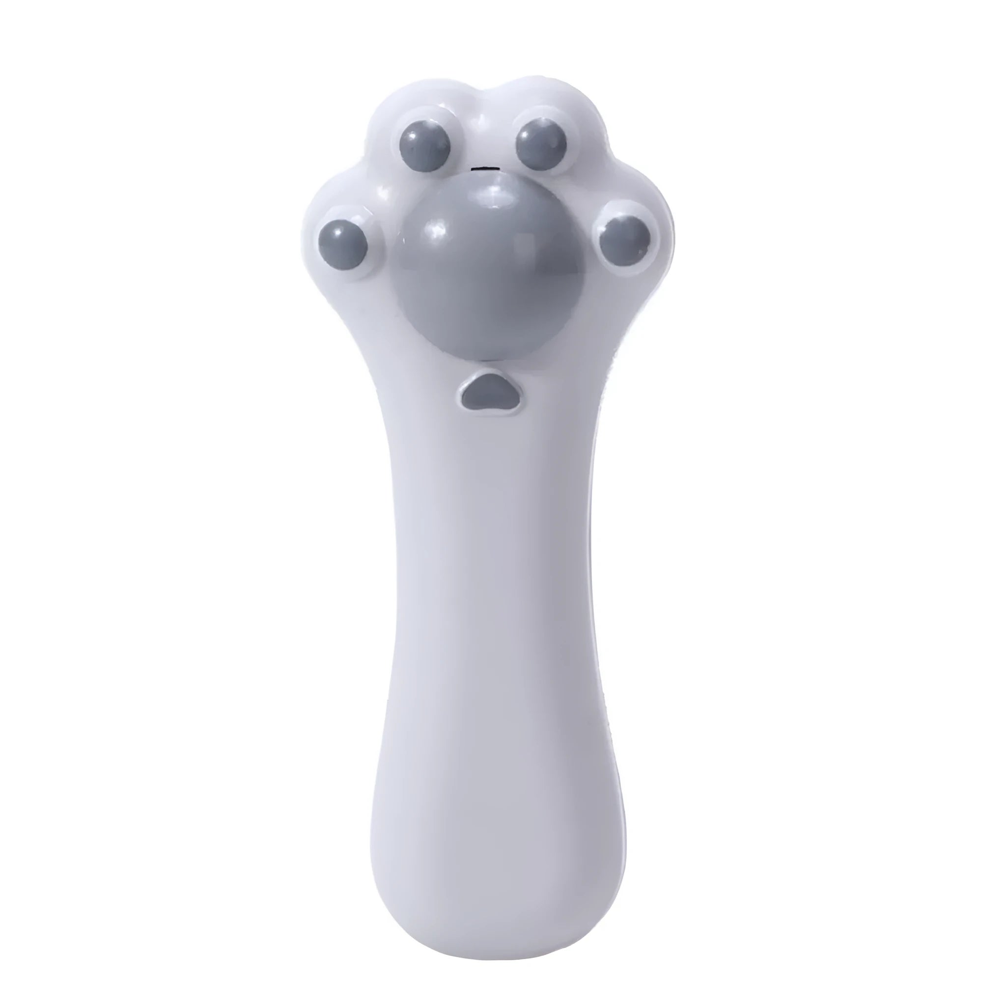 Cartoon-style dual-purpose cat toy showing massage comb attached to a catnip compartment with a dust-proof cover