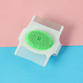 Blue and green ABS plastic multifunctional dog grooming comb for hair removal and massage