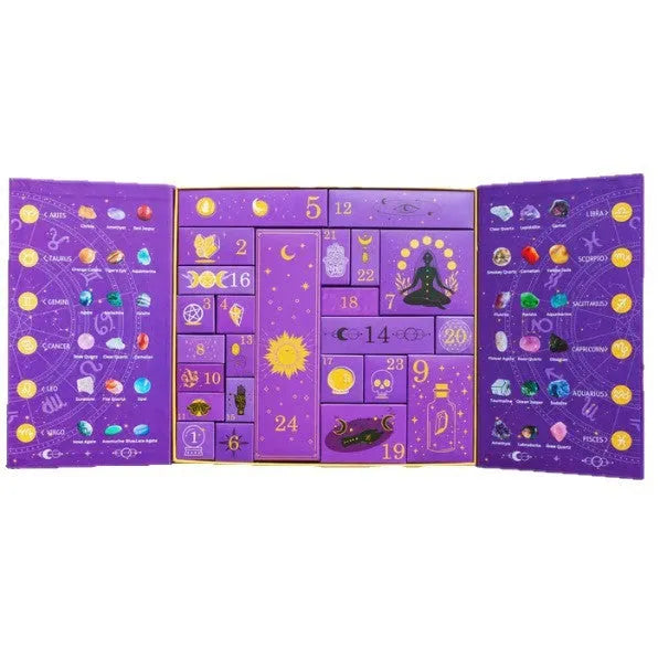 Purple Halloween crystal countdown gift box paper craft kit for children's emotional development