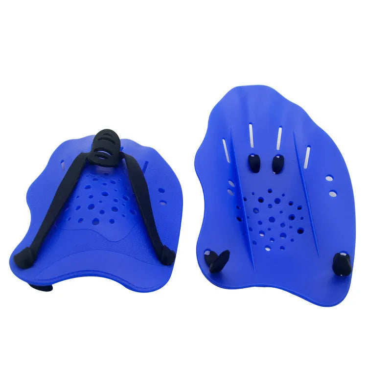 Swim training paddle gloves with webbed finger design for freestyle stroke resistance training