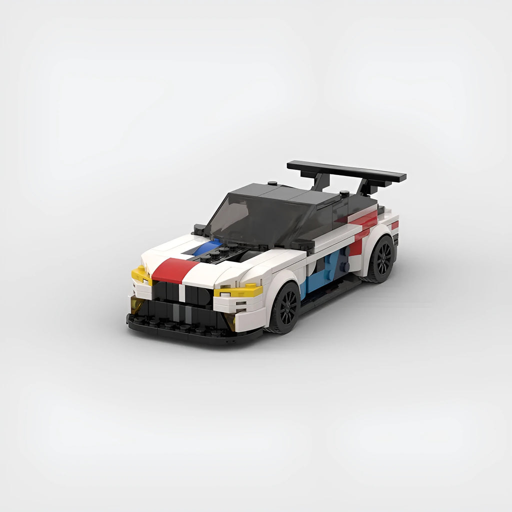 Plastic BMW M8 GTE building blocks car toy, 17 x 7 x 4.8cm, for ages 14 and over