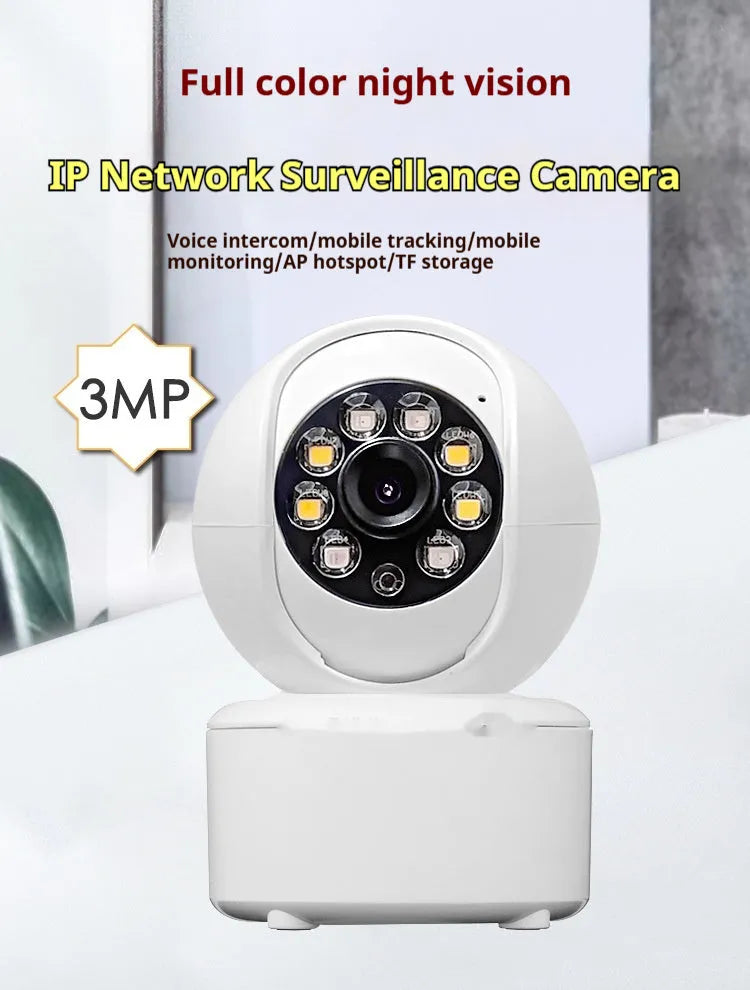 Indoor ceiling mount 1080p security camera with WIFI and Bluetooth connectivity