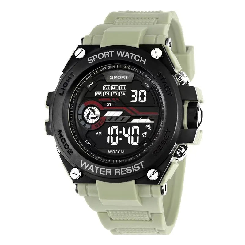 Electronic digital fashion watch for teenagers and students in multiple colour options