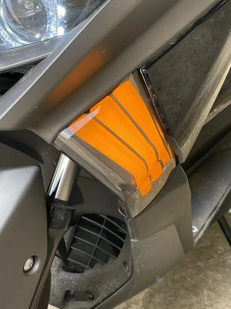Two yellow LED motorcycle turn signal lamps for Tianying TS150 retrofitting