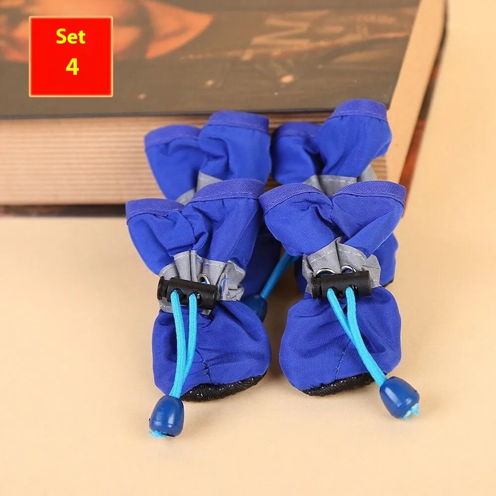 Breathable cloth dog shoes with soft sole design in multiple colour options