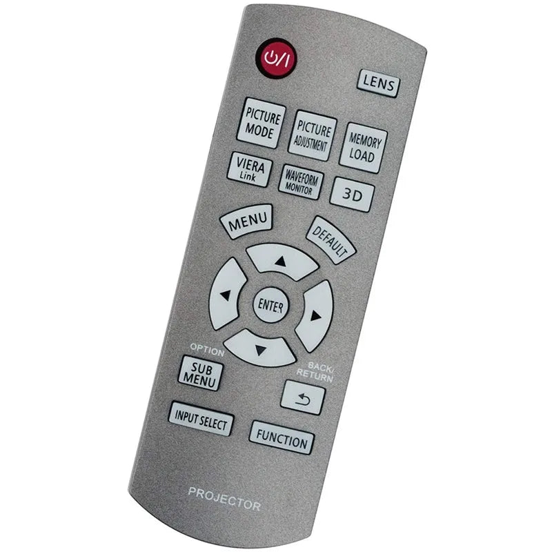 Grey plastic replacement remote control for Panasonic PT-AE8000 PT-AE7000 AR100 projector, single unit