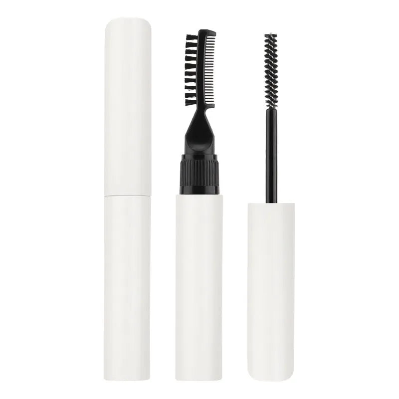 Eyebrow gel with brush applicator for natural brow shaping in white or pink colour options