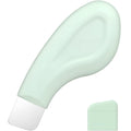 Green stainless steel pore scraper tool with silicone handle for blackhead removal