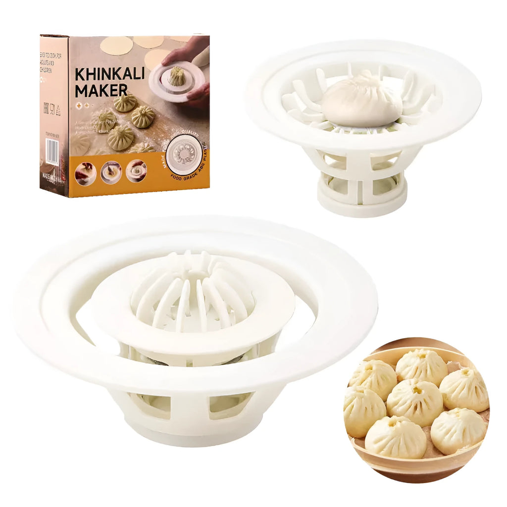 Set of four black Jinkali steamed bun and dumpling mould kitchen tools