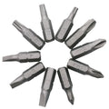 L-shaped double-headed socket wrench with 10 screwdriver bits for mechanical work