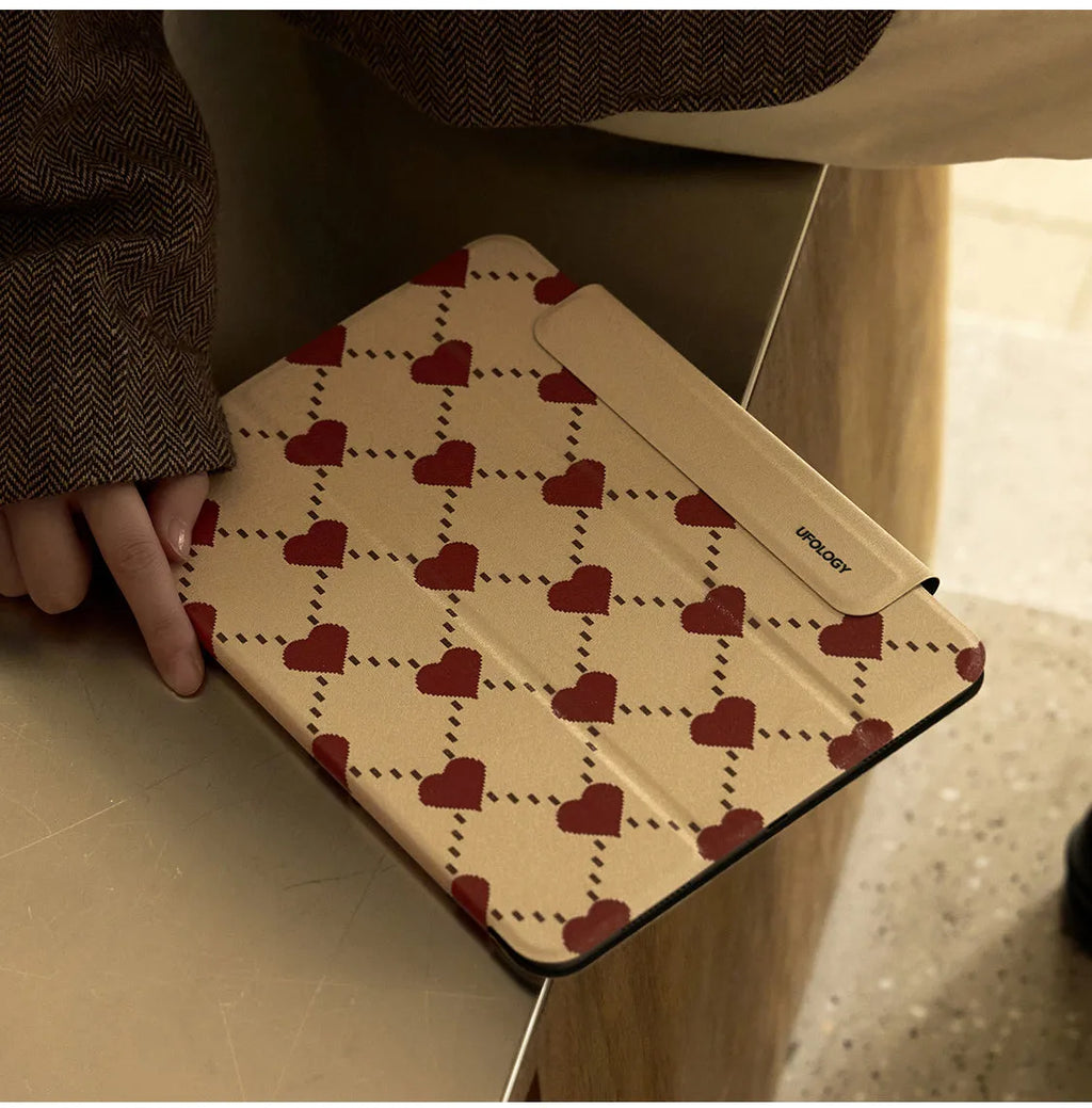 Polyurethane magnetic clip protective case for iPad Air 4 and Air 5 tablet.