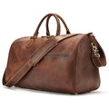 Men's vintage leather crossbody bag in four colours showing dimensions 48.3x25x29cm