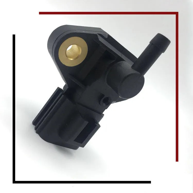 Black intake pressure sensor for Ford and Lincoln vehicles with electrical connector