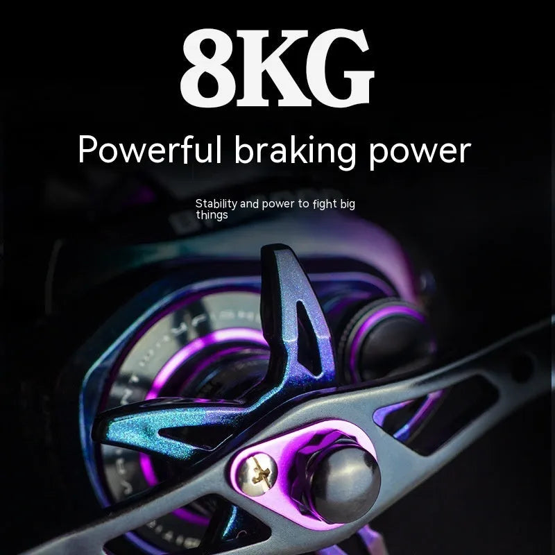 BM2000 fishing wheel with magnetic brake system and water drop design in left and right-hand retrieve versions