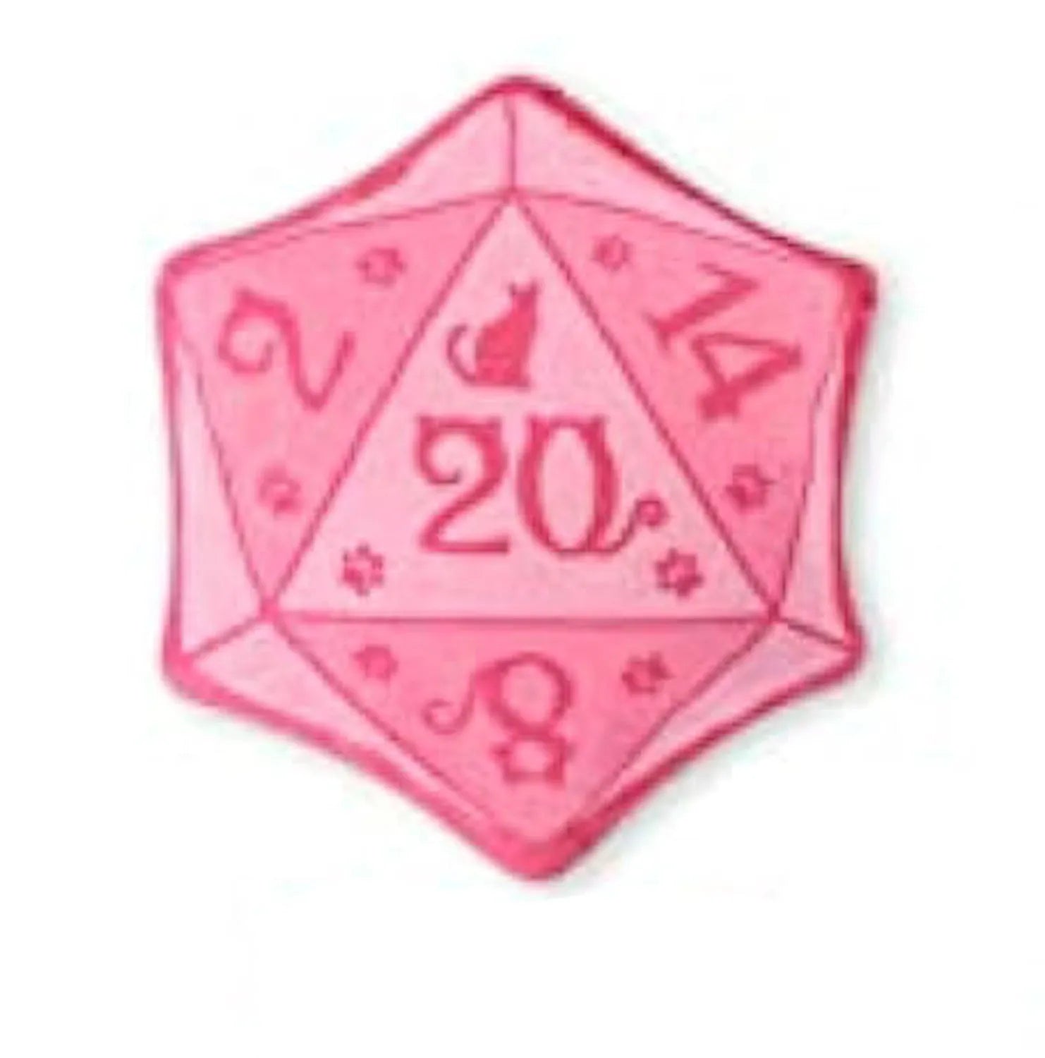 Soft plush dice cat toy filled with organic catnip in blue, purple, green, and pink colour options