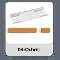 Double-sided resin keyboard and mouse pad with memory foam and wrist rest in multiple colour options