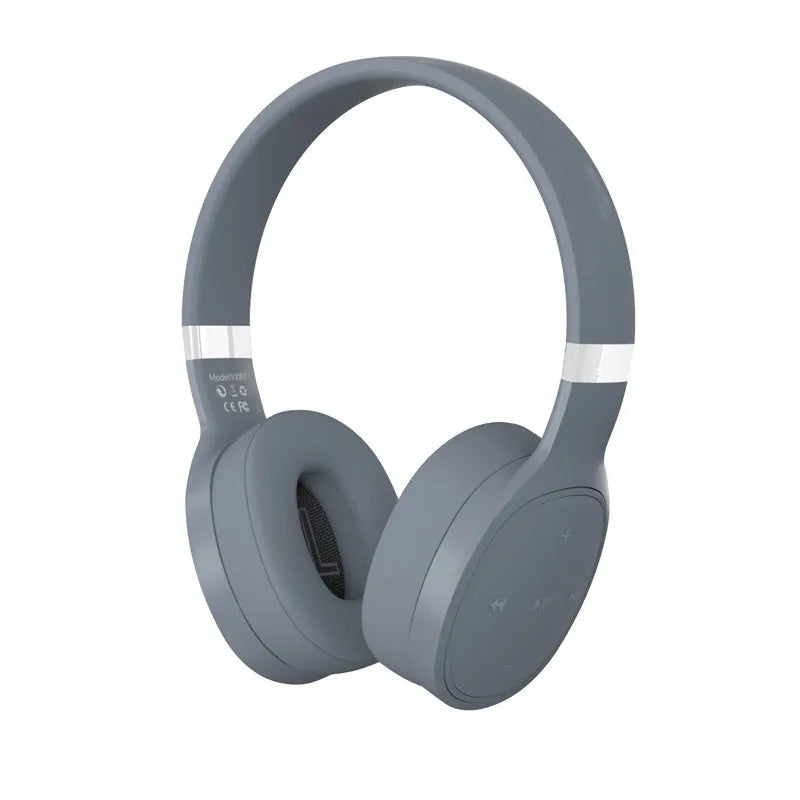 Folding wireless sports Bluetooth headset in black, white, grey, or blue colour with 40mm drivers