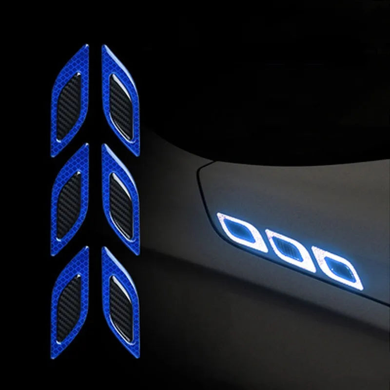 Blue reflective bumper strips for universal car application with 17mm width