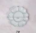White ceramic plum blossom shaped artist palette for oil, watercolour and acrylic painting