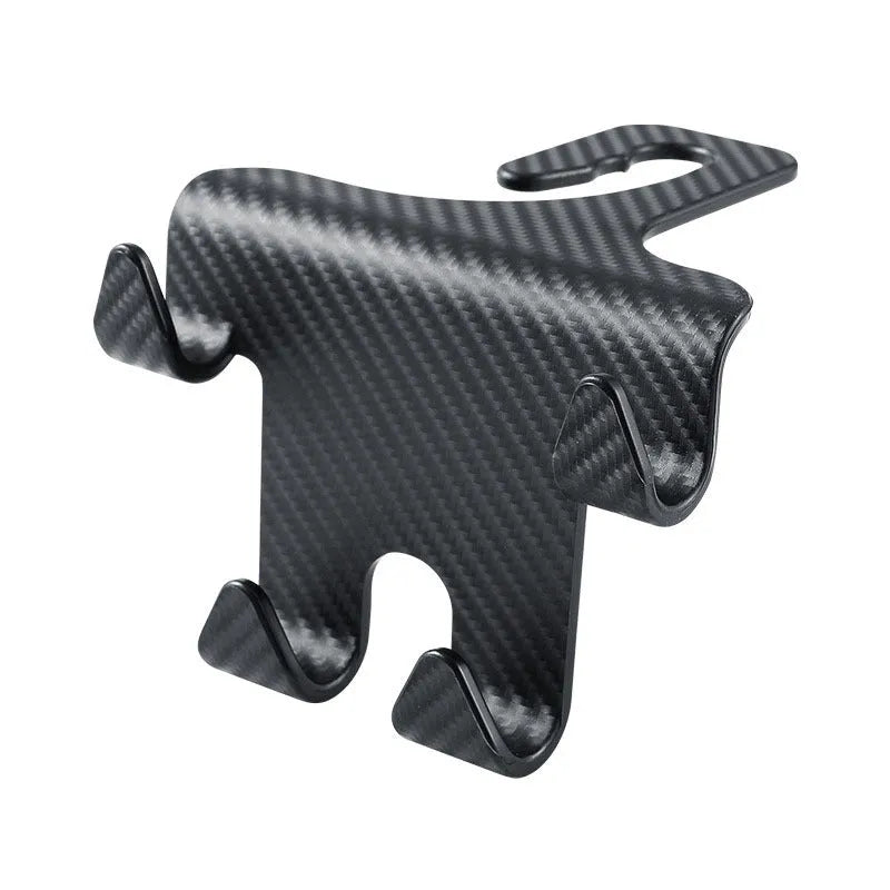 Black ABS plastic car hook and mobile phone bracket for rear seat storage