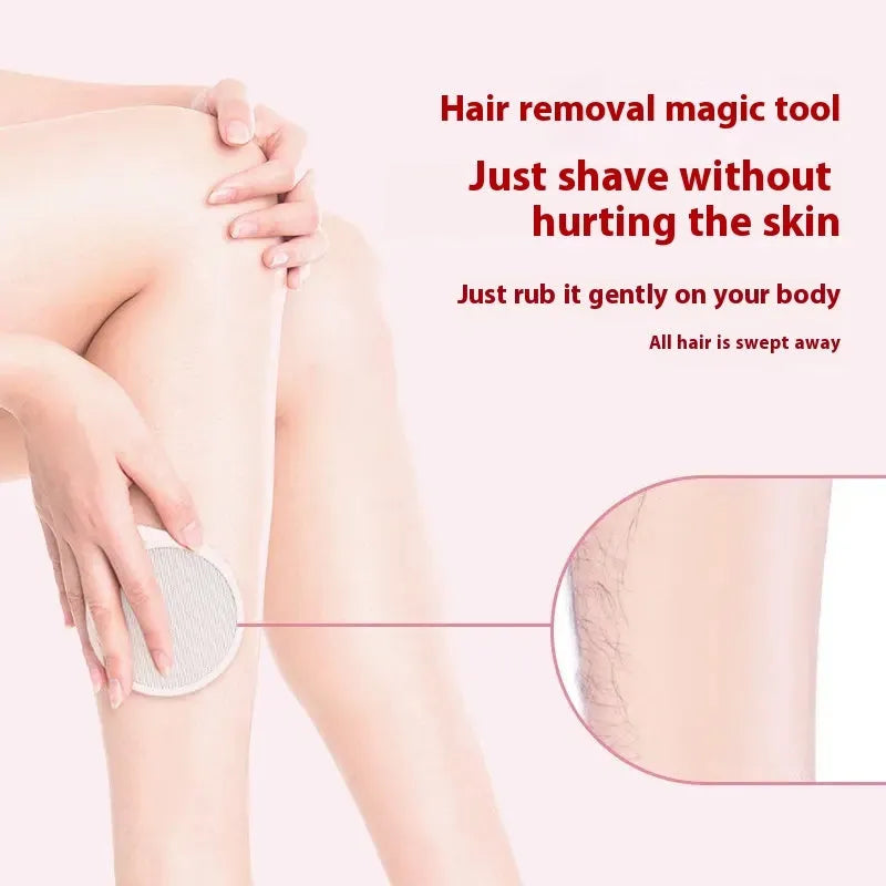 White and blue nano glass epilator and foot grinder device on a plain background