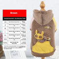 Brown cotton pet dog sweatshirt shown in size M with pullover design