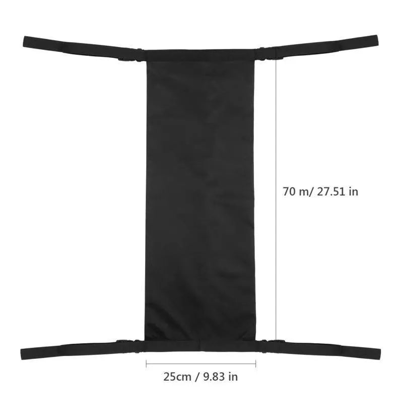 Black cylindrical wheelchair pannier bag for oxygen cylinder transport made from 600D Oxford cloth
