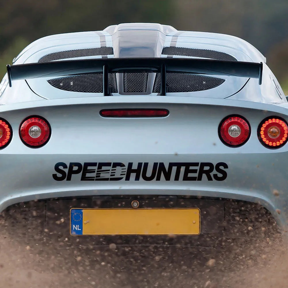 Speed Hunters reflective vinyl car sticker for rear gear or boot, 59 cm by 10 cm.