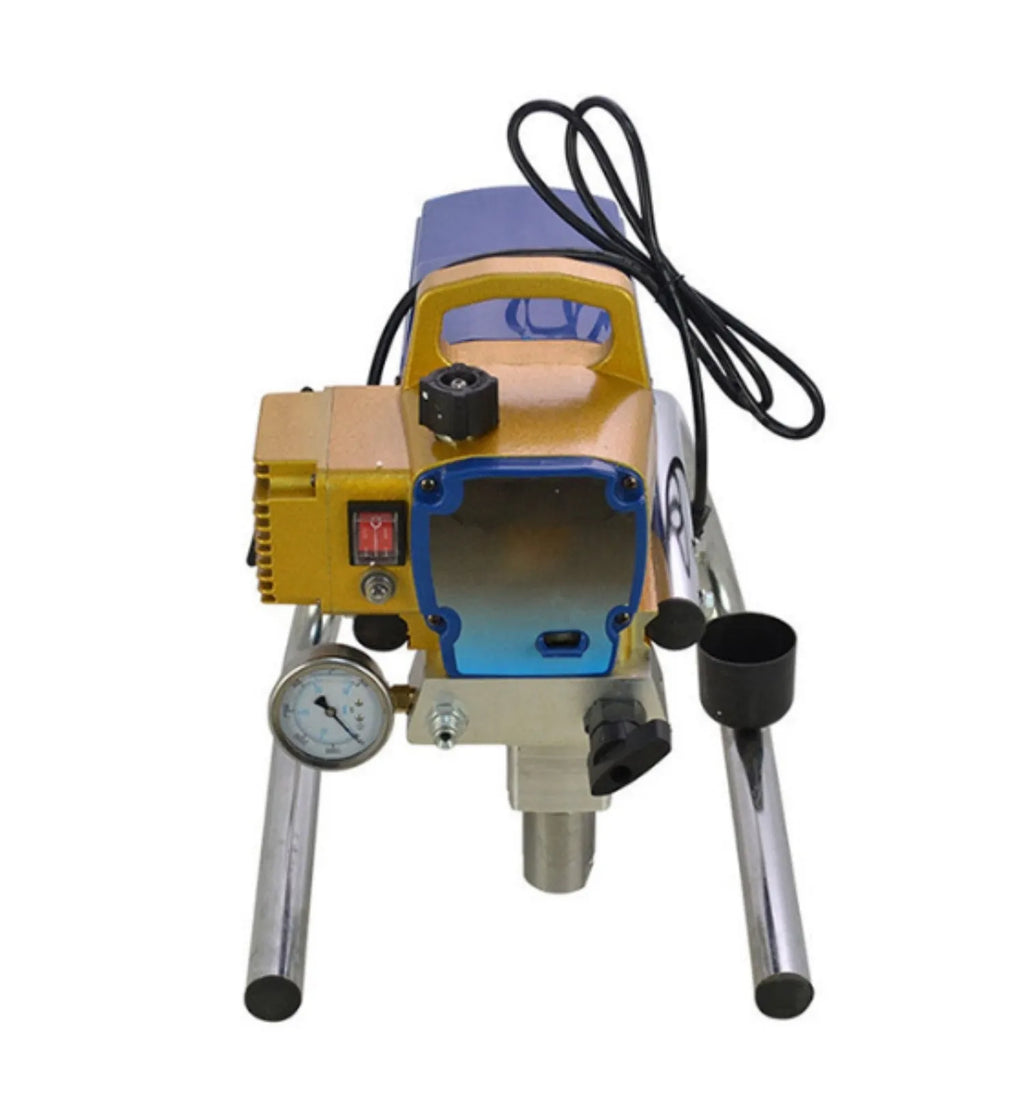 Blue electric airless spraying machine with spray gun and 50cm extension rod