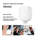 Mobile phone magnetic selfie fill light with adjustable three-colour temperature and universal phone holder