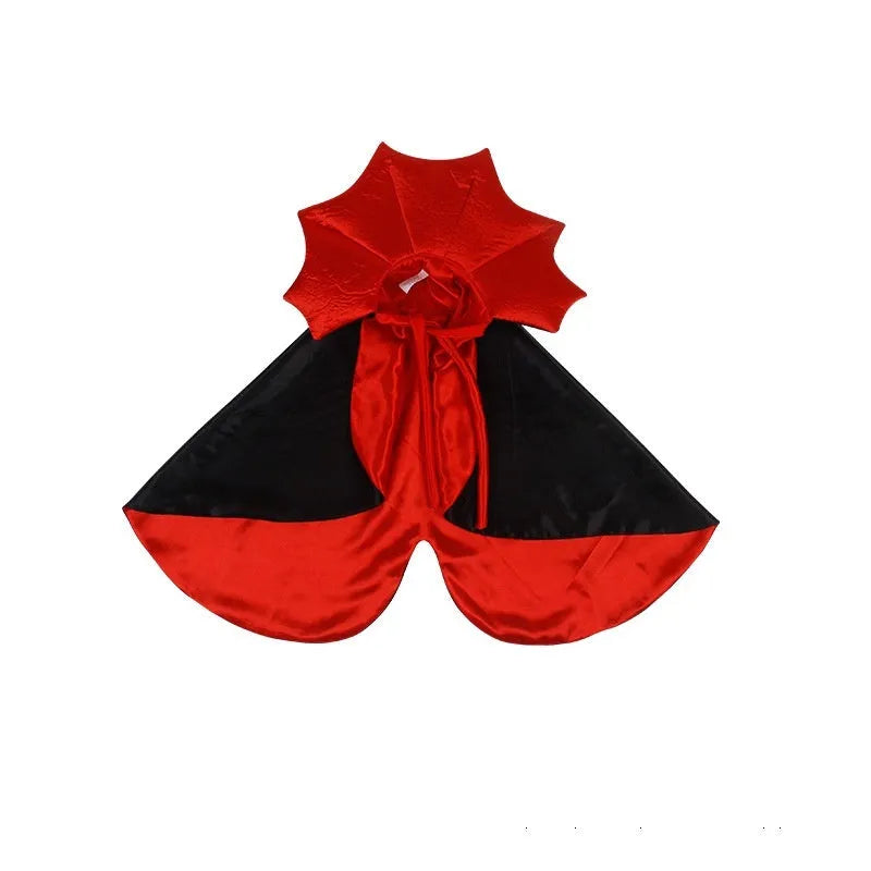 Black and red Halloween costume for small pet cat or dog with European American style