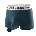 Men's ice silk trunk open boxer shorts in multiple solid colours showing thin fabric and mid waist design