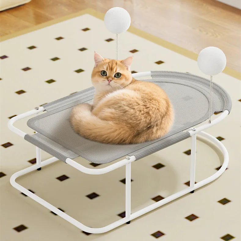 Large breathable cat kennel pet bed cage in grey colour
