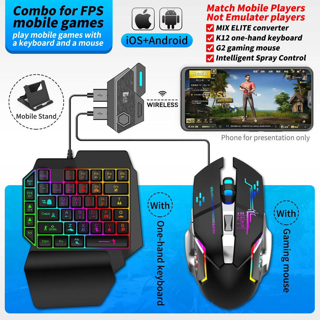 Gamwing Jiaying keyboard and mouse converter for mobile gaming with USB connection