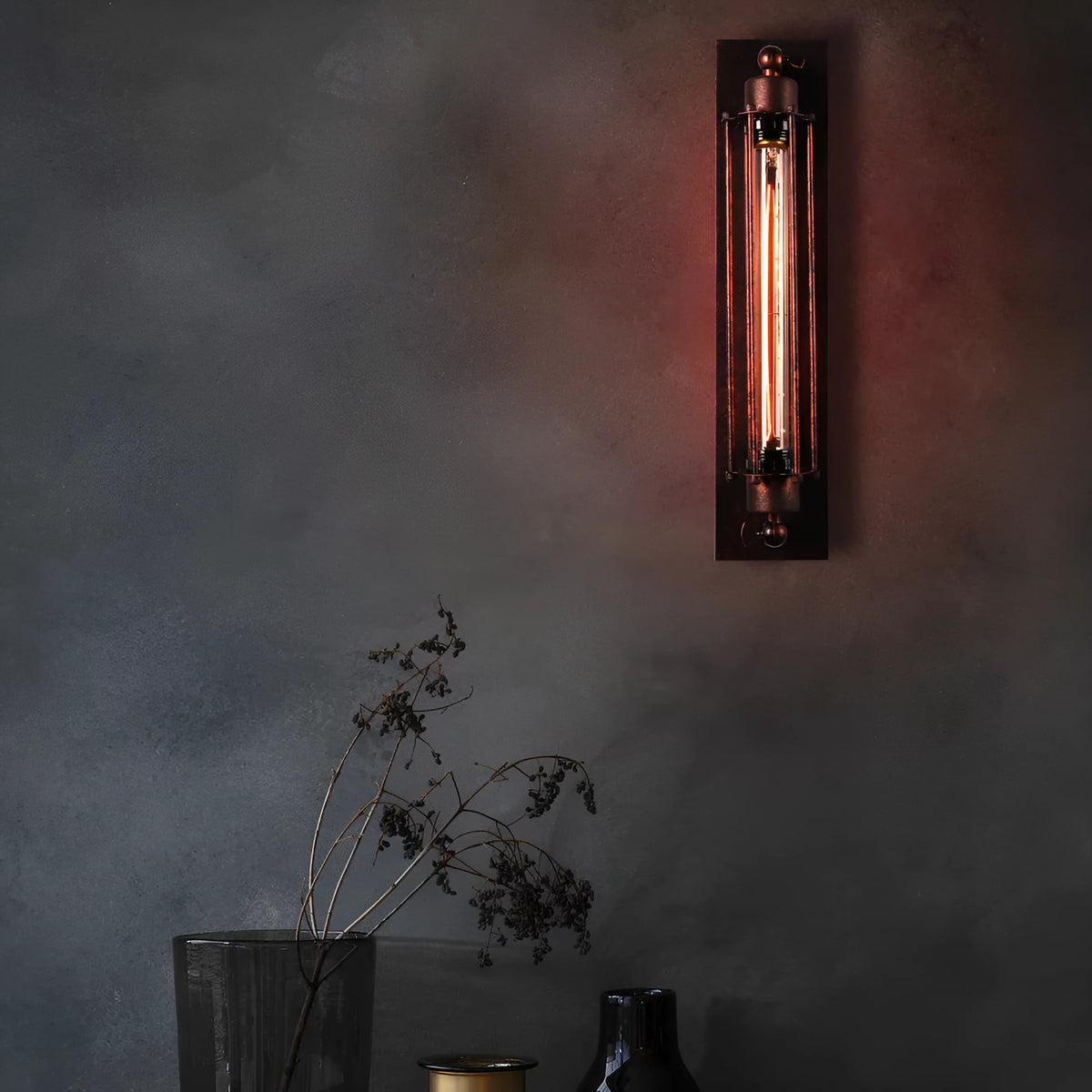 Retro industrial iron wall lamp in black or two-tone, American style, EU or US specification