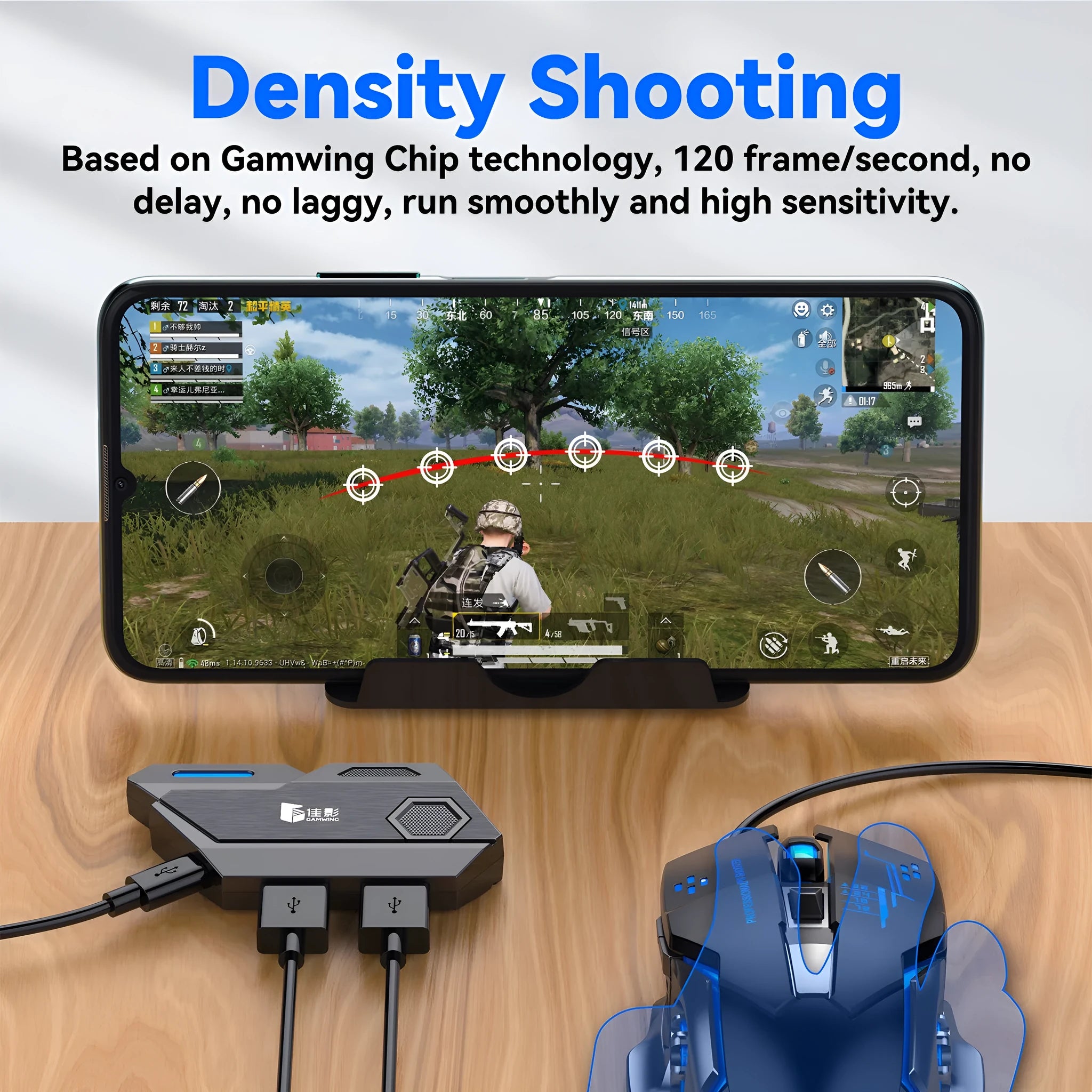 Gamwing Jiaying keyboard and mouse converter for mobile gaming with USB connection